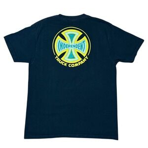 Vintage Y2K Independent Skateboards Truck Company Cross Logo Streetwear T-shirt